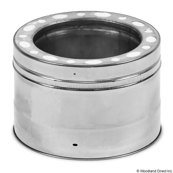 8" Ventis 304L Stainless Steel Chimney Pipe - 6" length