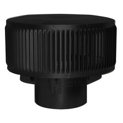 8" Diameter Superior Round Top with Louvers - Black