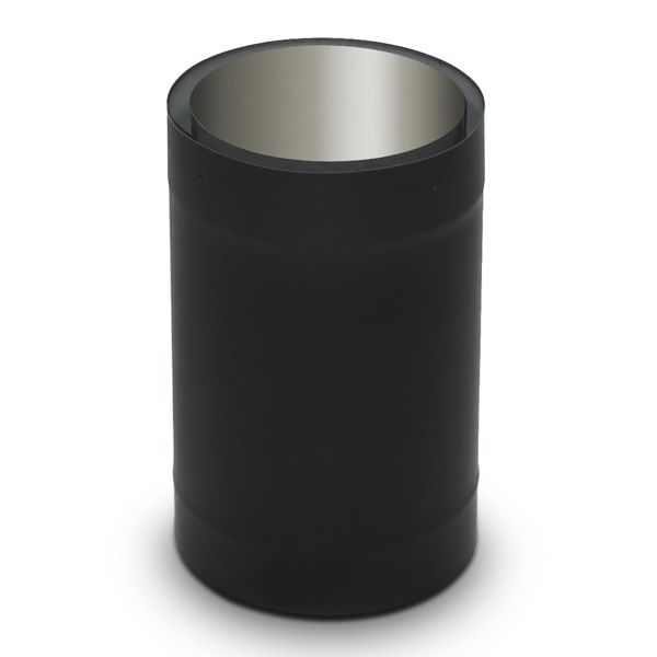 8" Diameter Champion Premium Double Wall Black Stove Pipe - 12"