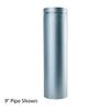 9" Unpainted Direct Vent Pipe - 4" Dia