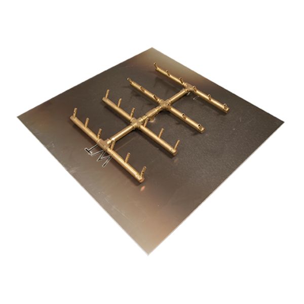240K BTU Square Tree Match Lit Crossfire Burner System - 30"