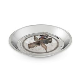 Round Stainless Steel Crystal Fire Pit Burner - 20"