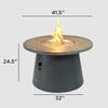 Cirvalo Round Smokey Oak Manual Gas Fire Pit Table - 41"