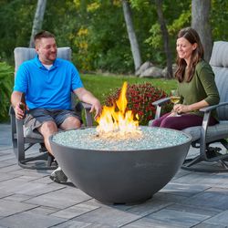 Cove Edge Concrete Gas Fire Pit - 42"