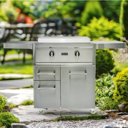 Coyote Flat Top Cart-Mount Gas Grill - 30"