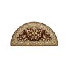 Coffee Half Round Oriental Hearth Rug - 44" x 22"
