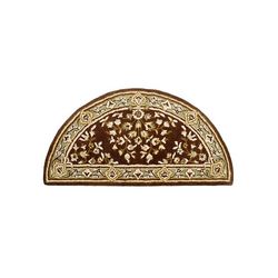 Coffee Half Round Oriental Hearth Rug - 44" x 22"