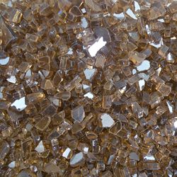 Copper Reflective - 1/4" Fire Glass- 10 lbs