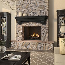 Pearl Celeste Espresso Fireplace Mantel Shelf