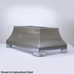 London Square Chimney Shroud - Galvanized Steel