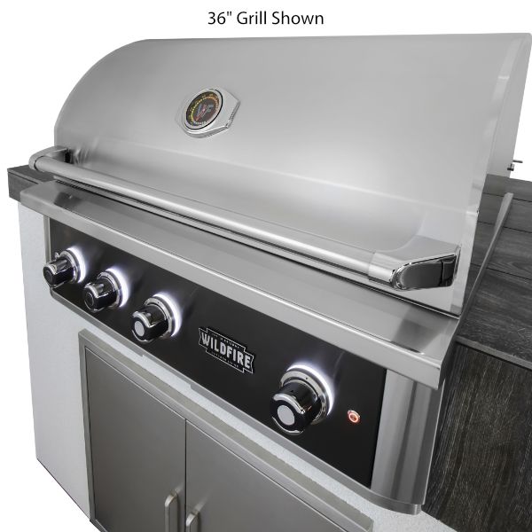 Wildfire Ranch Pro Black Stainless Steel Built-In Gas Grill - 42"