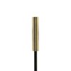 Gold cylindrical pendant light with black cord and remove entirely metallic remove entirely or use 'surface' tube shade