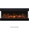 Amantii Tru View Bespoke 3 Sided Electric Fireplace - 45"