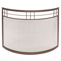 Arts and Crafts Curved Fireplace Screen