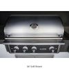 Wildfire Ranch Pro Black Stainless Steel Built-In Gas Grill - 42"