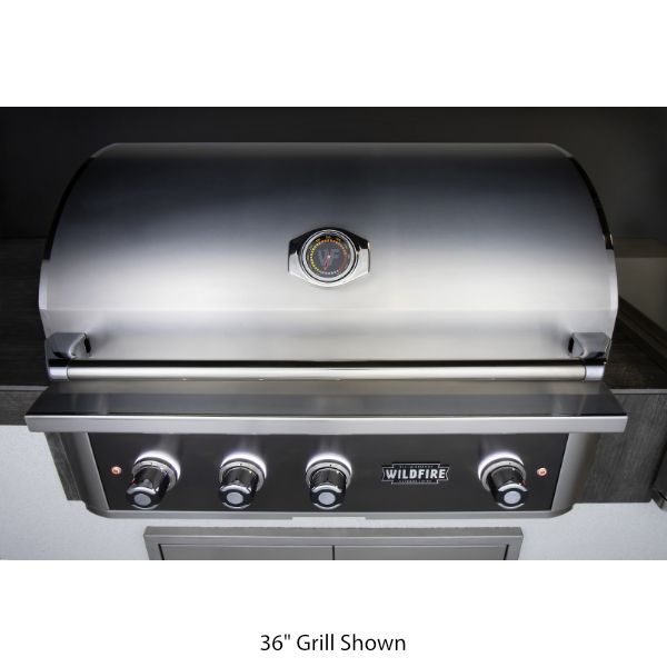 Wildfire Ranch Pro Black Stainless Steel Built-In Gas Grill - 42"