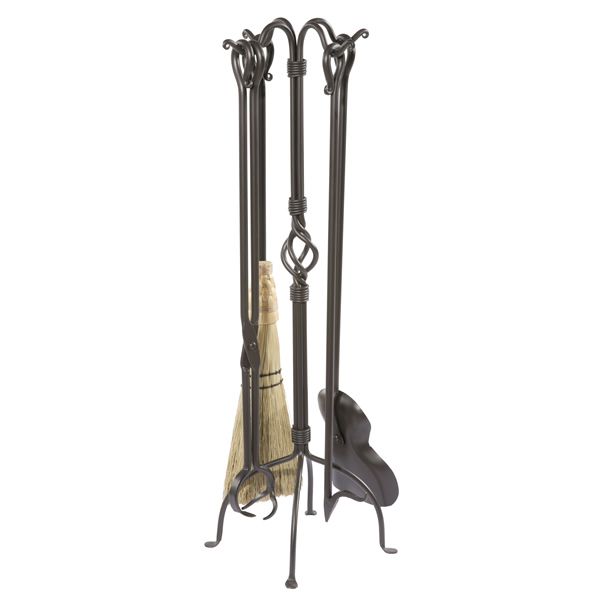Basketweave Fire Tool Set - Natural