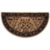 Beige with Black Hand Tufted Wool Rug - 44" x 22"