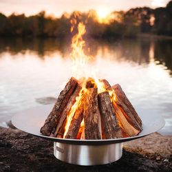 Bella Vita Stainless Steel Wood Burning Fire Pit