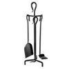 Black 4 Piece Mini Fireplace Tool Set - 26"H