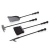 Black Cast Iron 4 Piece Fireplace Tool Set