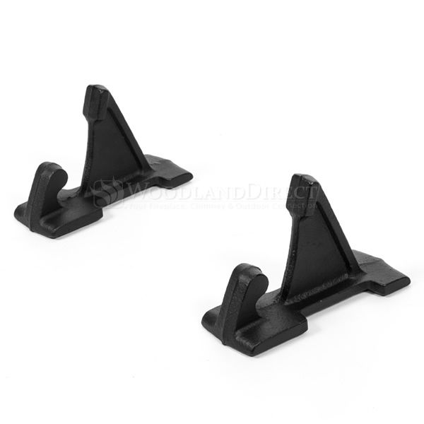 Cast Iron Fireback Feet Set - Black