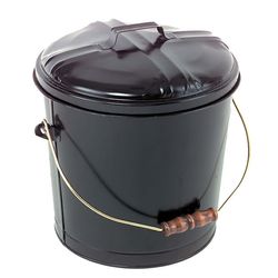 Black Steel Ash Bucket - 5 Gallons