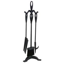 Black Wrought Iron 4 Piece Tool Set