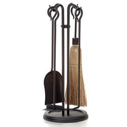 Black Wrought Iron Hook 4 Piece Tool Set