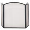 Black Triple Panel Arch Iron Fireplace Screen - 51 1/2" x 31"