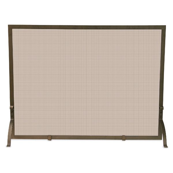 Bronze Single Panel Fireplace Screen - 44" x 33"