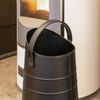 Minuteman Black Pellet Scuttle with Handle