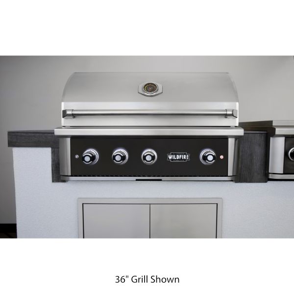 Wildfire Ranch Pro Black Stainless Steel Built-In Gas Grill - 42"