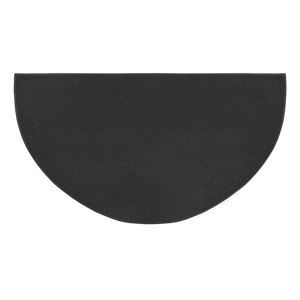 Charcoal Guardian Half Round Fiberglass Hearth Rug - 4'