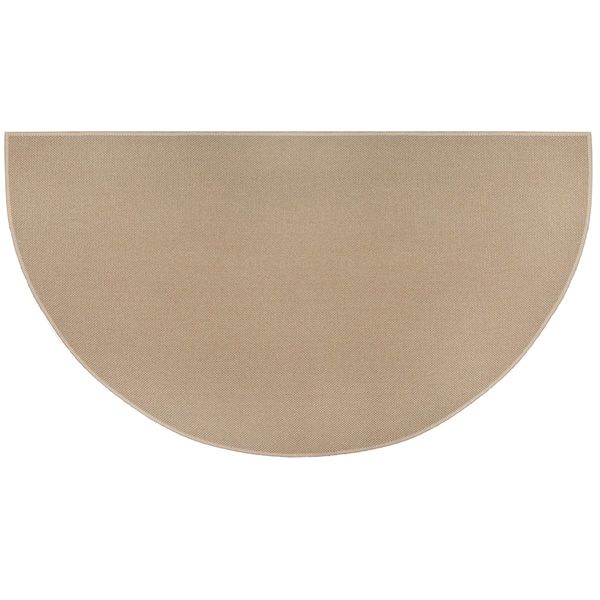 Tan Guardian Half Round Fiberglass Hearth Rug - 4'