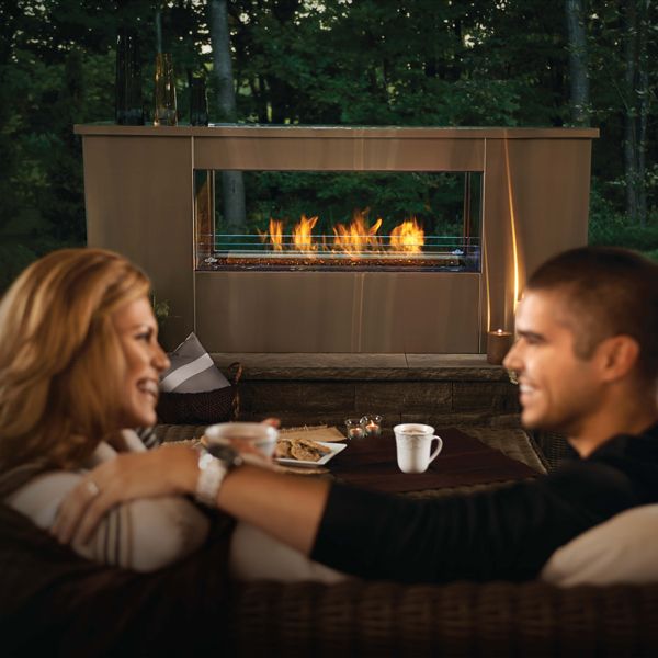 Napoleon Galaxy Outdoor Linear See-Thru Gas Fireplace - 48"