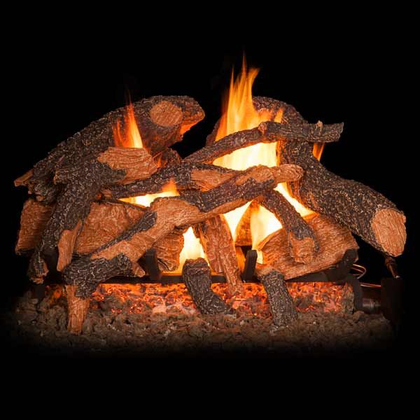 Golden Blount Texas Hickory Fire See Through Vented Gas Log Set