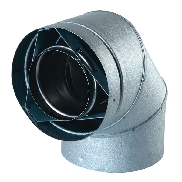 Galvalume 45 Degree Direct Vent Pipe Elbow - 5" Dia