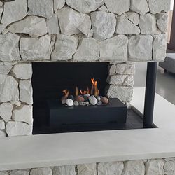 European Home Vented Gas Stone Fireplace Burner