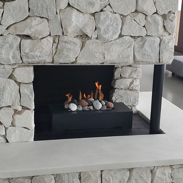 European Home Vented Gas Stone Fireplace Burner