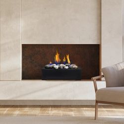 European Home Ventless Gas Stone Fireplace Burner