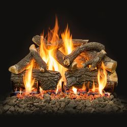 Grand Canyon Arizona Weathered Oak Charred Vented Gas Log Set