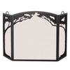 Grand Oak Three-Panel Fireplace Screen