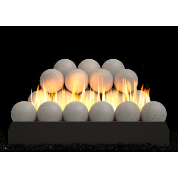 Peterson Real Fyre Gray Stone Ventless Fireball Set | Woodland Direct