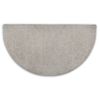 Grey Flame Half Round Polyester Fireplace Hearth Rug - 4'