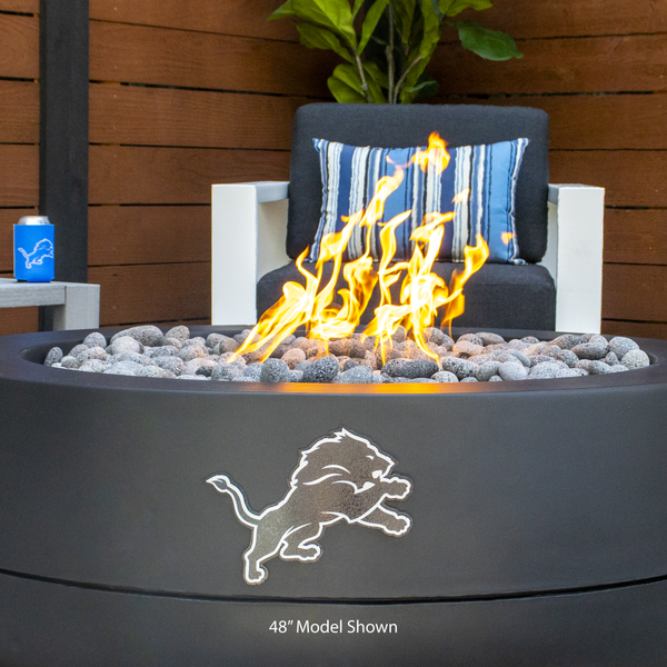 FlameCraft Detroit Lions Blackout Duo Gas Fire Pit - 36"