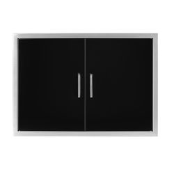 Wildfire Outdoor Double Door 30"x21" - Black