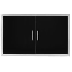 Wildfire Outdoor Double Door 38"x21" - Black