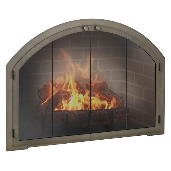 Legend Arch Masonry Fireplace Glass Door