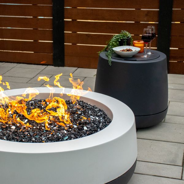 FlameCraft Duo Side Table Propane Tank Enclosure